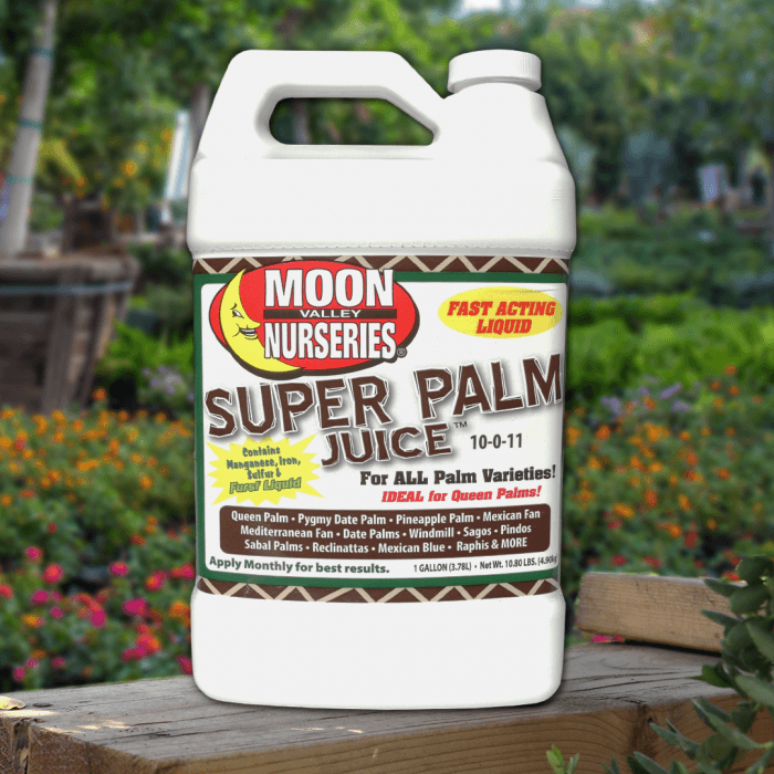 Super Palm Juice liquid fertilizer jug